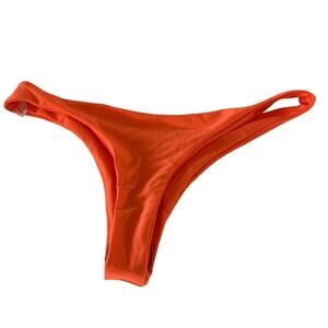 Bright‎ orange bikini bottom thong size L no brand on item